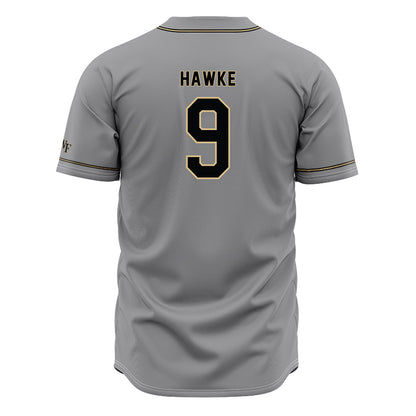 Wake Forest - NCAA Baseball : Austin Hawke - Grey Jersey-1
