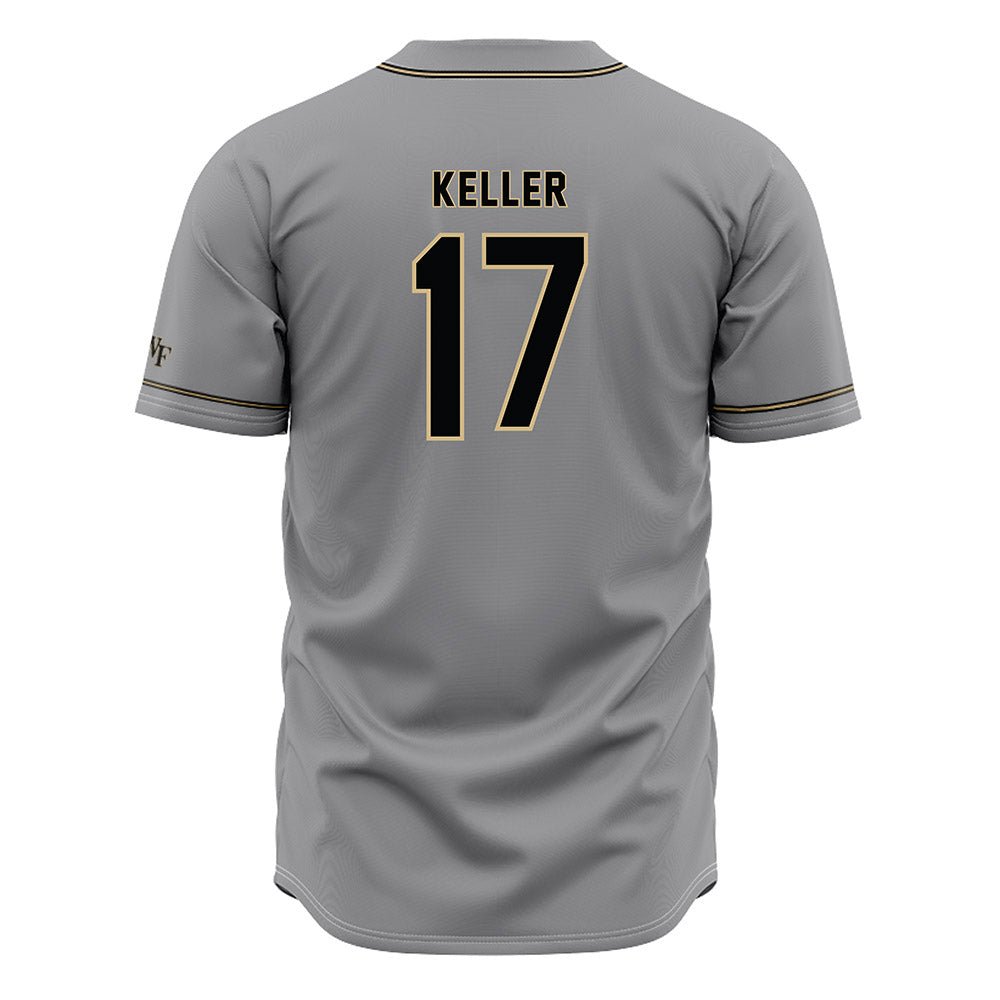 Wake Forest - NCAA Baseball : Ethan Keller - Grey Jersey-1