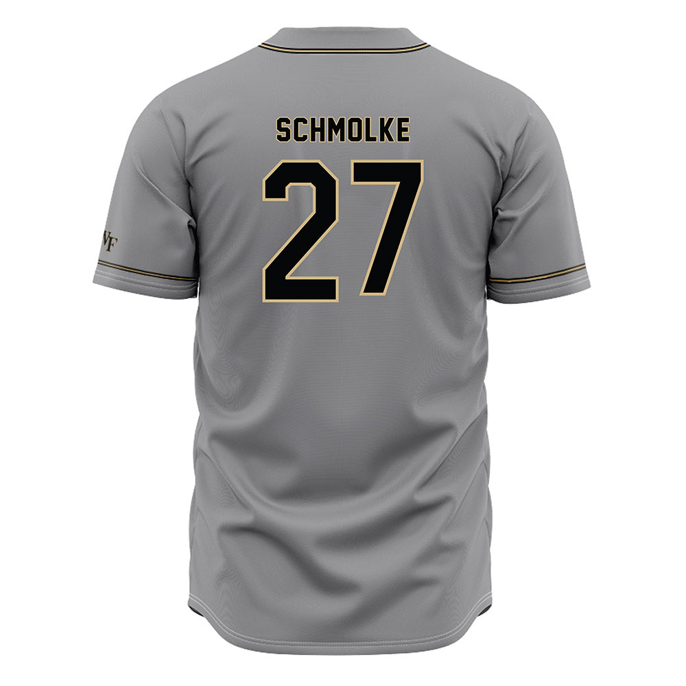 Wake Forest - NCAA Baseball : Luke Schmolke - Grey Jersey-1
