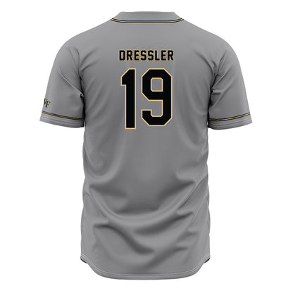 Wake Forest - NCAA Baseball : Troy Dressler - Grey Jersey-1