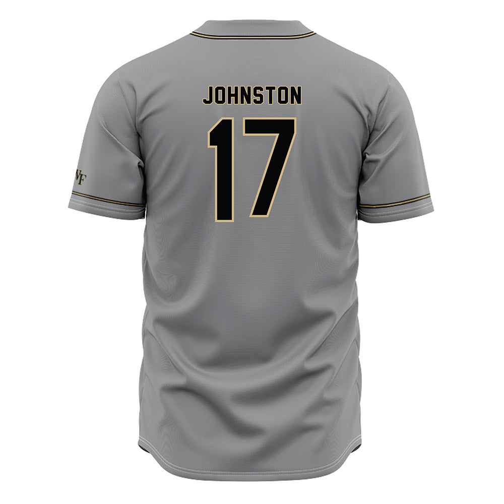 Wake Forest - NCAA Baseball : Zach Johnston - Grey Jersey-1