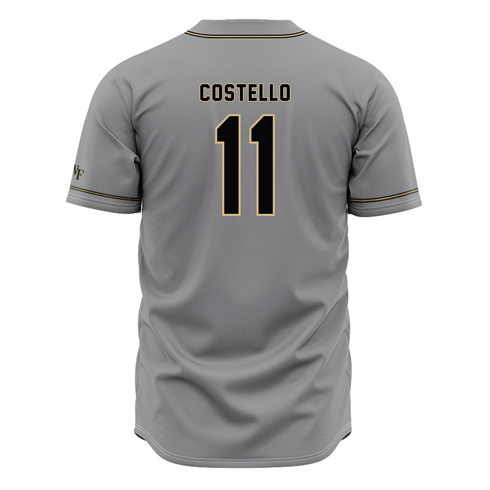 Wake Forest - NCAA Baseball : Luke Costello - Grey Jersey-1