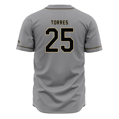 Wake Forest - NCAA Baseball : Boston Torres - Grey Jersey-1