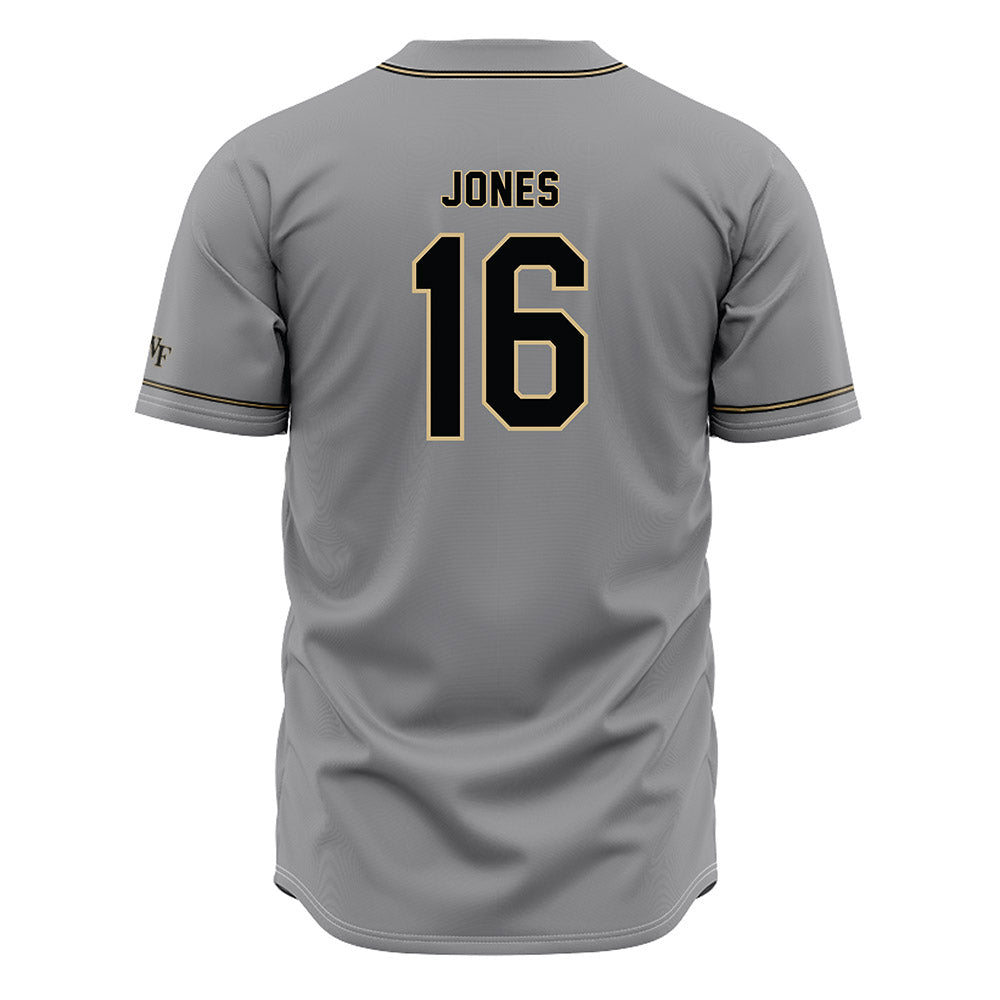 Wake Forest - NCAA Baseball : Evan Jones - Grey Jersey-1