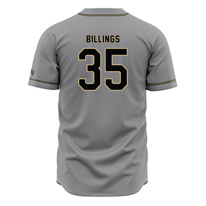 Wake Forest - NCAA Baseball : Luke Billings - Grey Jersey-1
