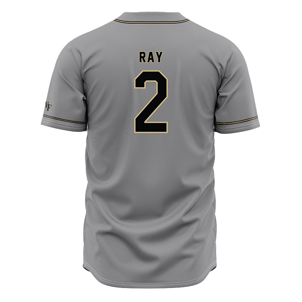 Wake Forest - NCAA Baseball : William Ray - Grey Jersey-1