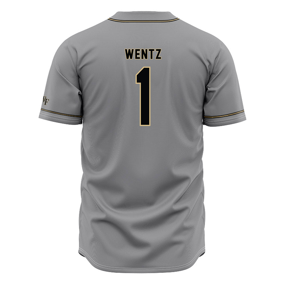 Wake Forest - NCAA Baseball : Dalton Wentz - Grey Jersey-1