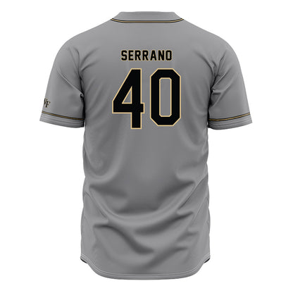 Wake Forest - NCAA Baseball : Jordan Serrano - Grey Jersey-1
