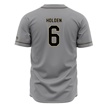 Wake Forest - NCAA Baseball : Will Holden - Grey Jersey-1