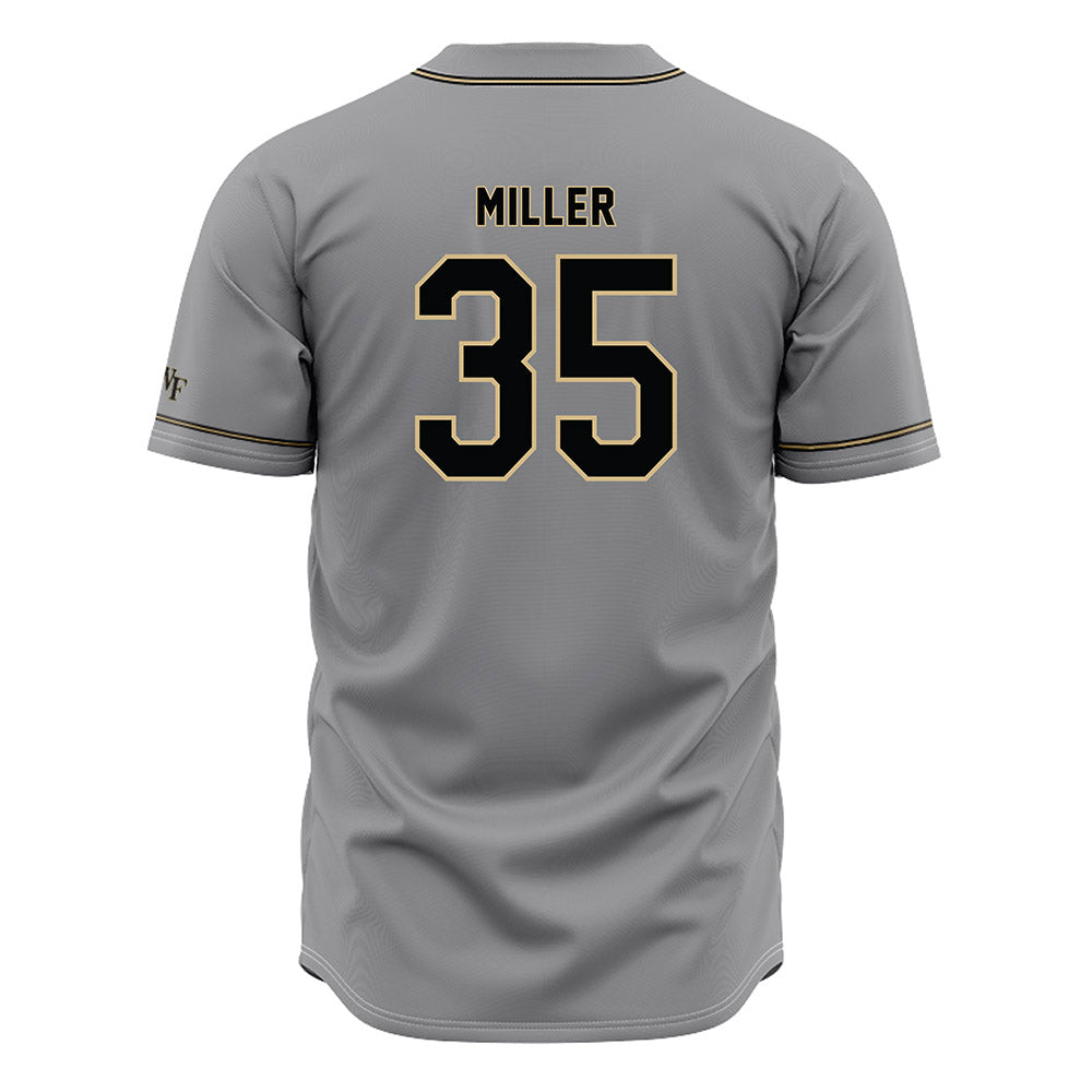 Wake Forest - NCAA Baseball : Griffin Miller - Grey Jersey-1