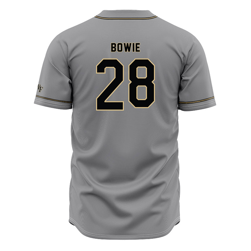 Wake Forest - NCAA Baseball : Rhys Bowie - Grey Jersey-1