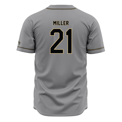 Wake Forest - NCAA Baseball : Jackson Miller - Grey Jersey-1