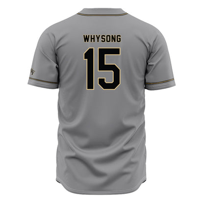 Wake Forest - NCAA Baseball : Nate Whysong - Grey Jersey-1