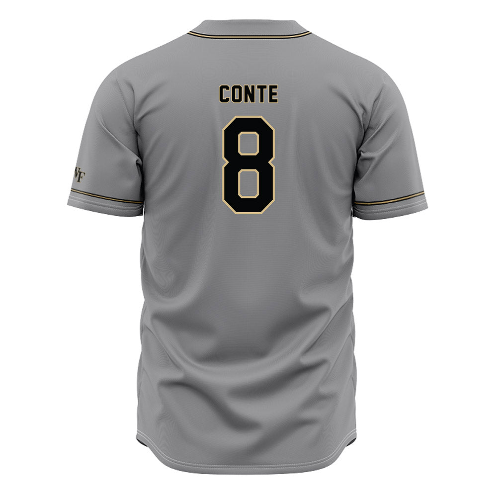 Wake Forest - NCAA Baseball : Matt Conte - Grey Jersey-1