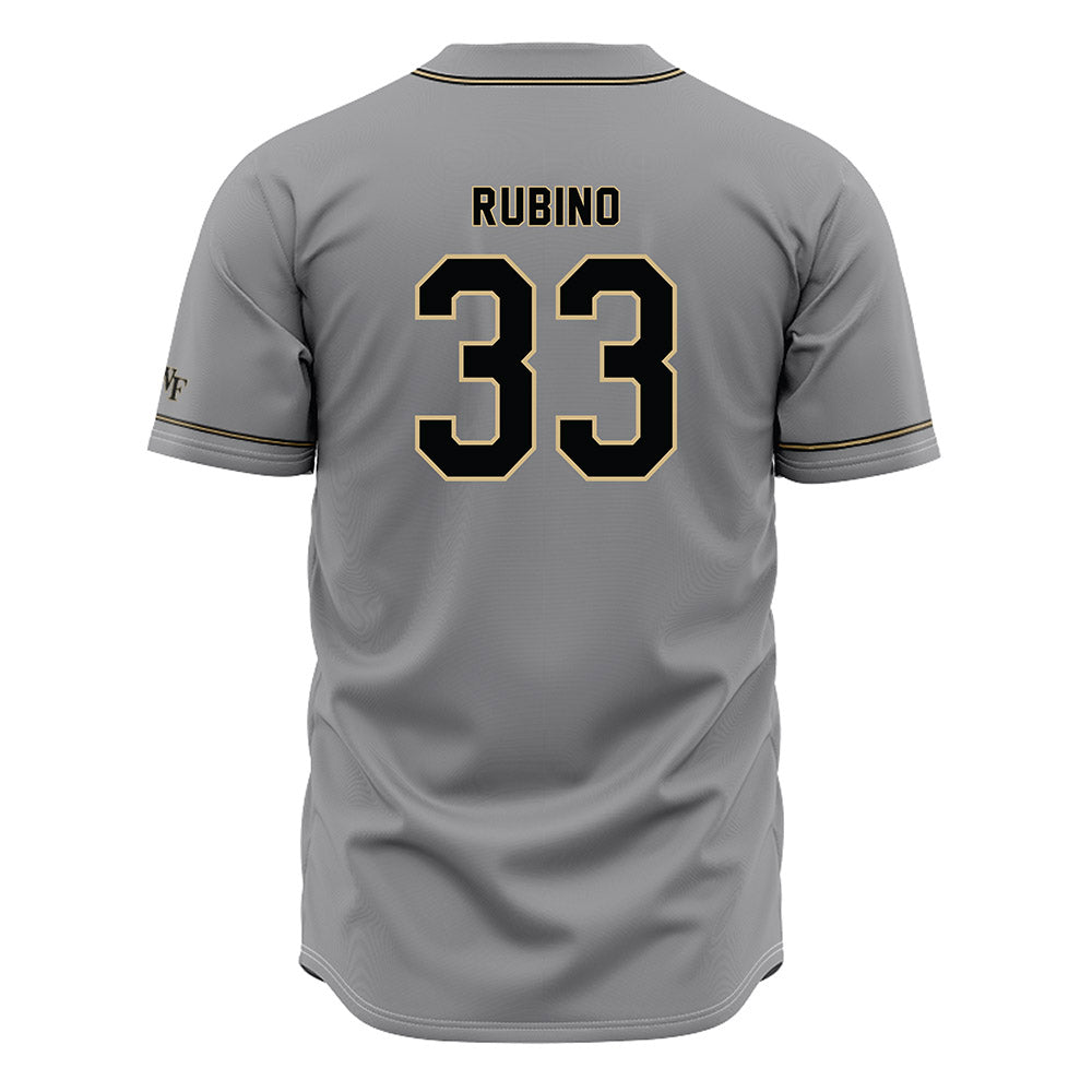 Wake Forest - NCAA Baseball : Nick Rubino - Grey Jersey-1