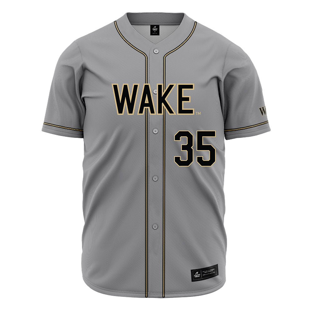 Wake Forest - NCAA Baseball : Griffin Miller - Grey Jersey-0
