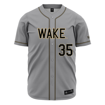 Wake Forest - NCAA Baseball : Griffin Miller - Grey Jersey-0