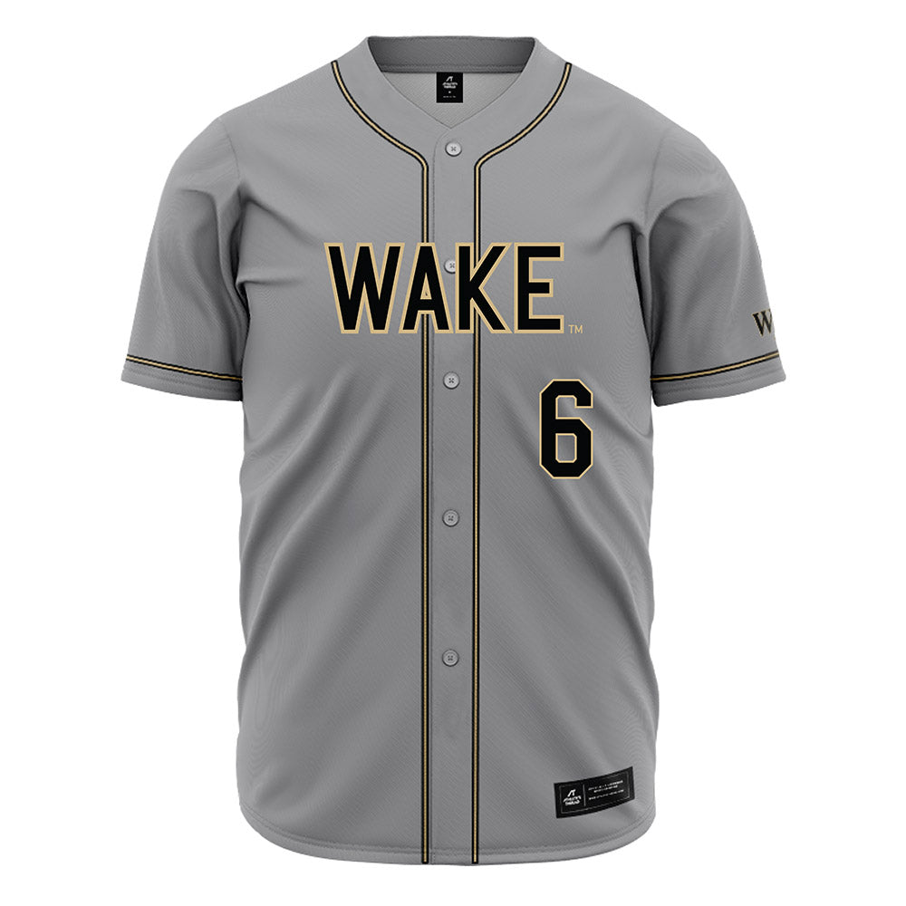 Wake Forest - NCAA Baseball : Will Holden - Grey Jersey-0