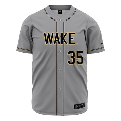 Wake Forest - NCAA Baseball : Luke Billings - Grey Jersey-0