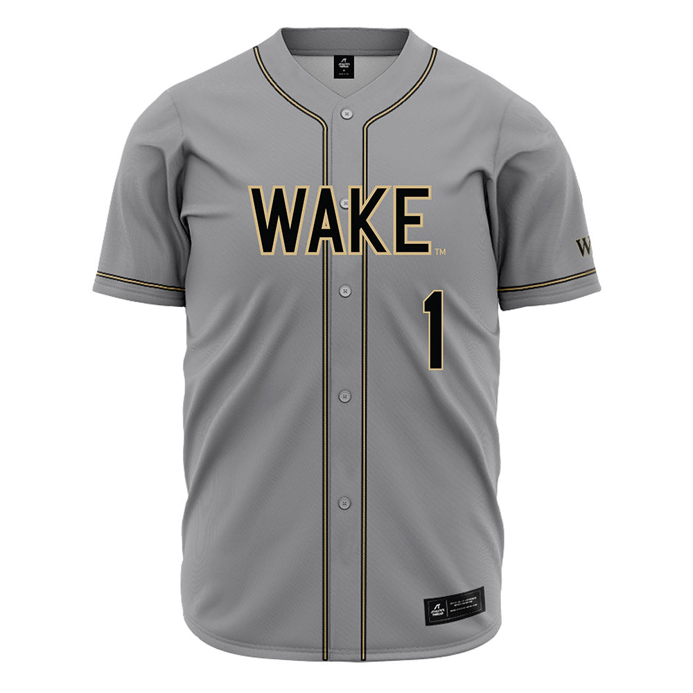 Wake Forest - NCAA Baseball : Dalton Wentz - Grey Jersey-0