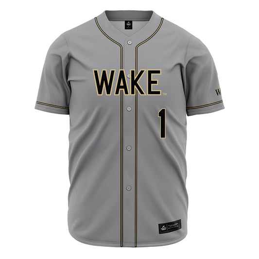 Wake Forest - NCAA Baseball : Dalton Wentz - Grey Jersey-0