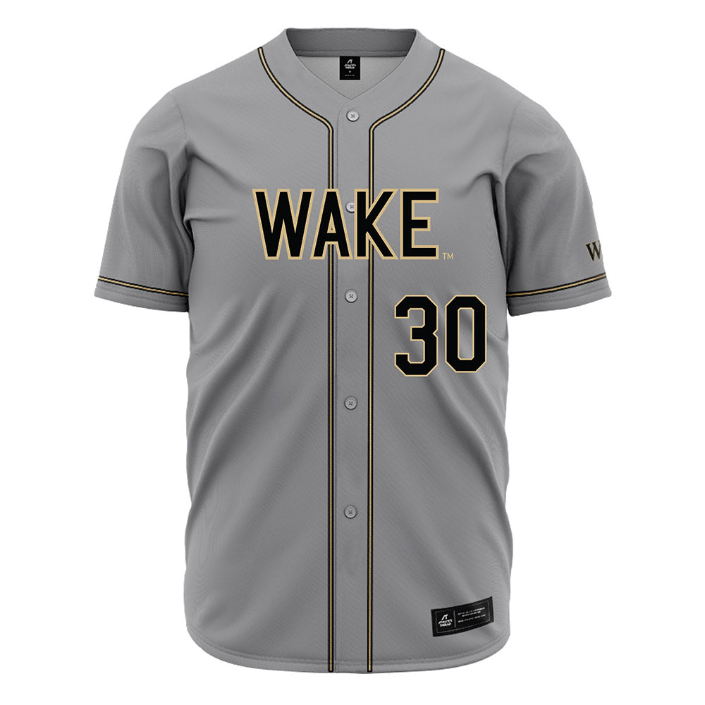 Wake Forest - NCAA Baseball : Duncan Marsten - Grey Jersey-0