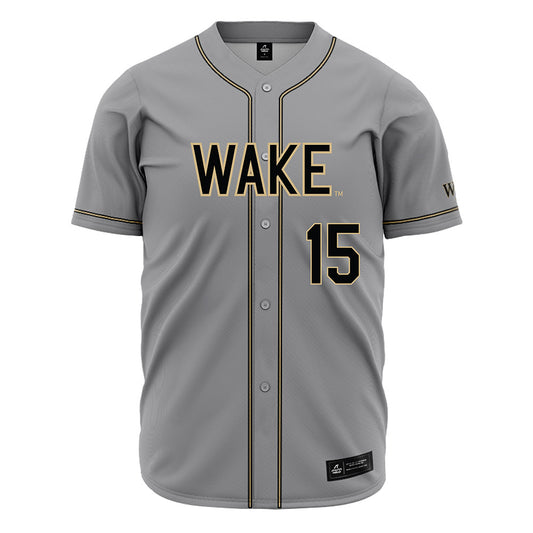 Wake Forest - NCAA Baseball : Nate Whysong - Grey Jersey-0