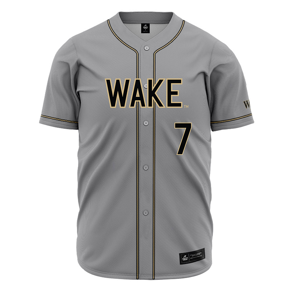Wake Forest - NCAA Baseball : Blake Schaaf - Grey Jersey-0