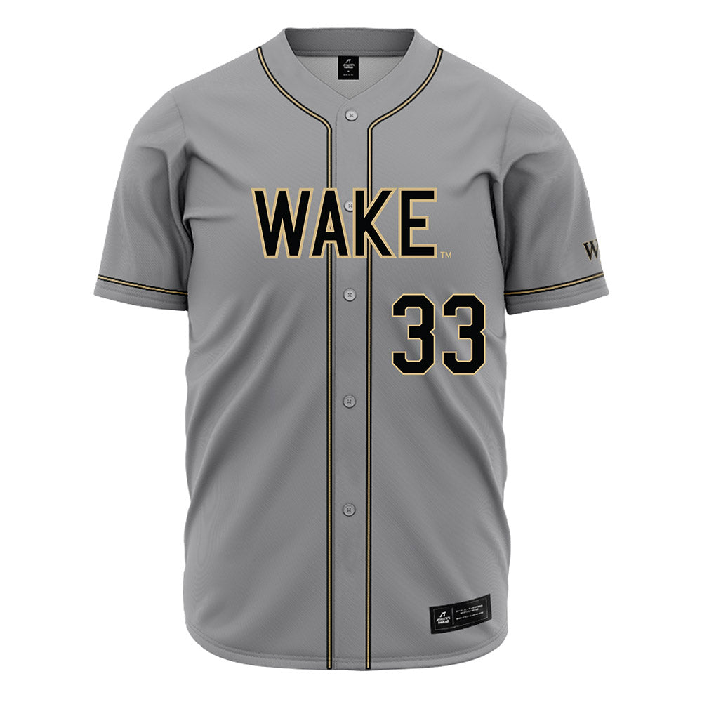 Wake Forest - NCAA Baseball : Nick Rubino - Grey Jersey-0