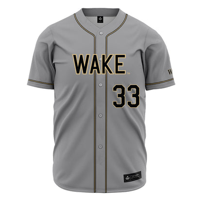 Wake Forest - NCAA Baseball : Nick Rubino - Grey Jersey-0