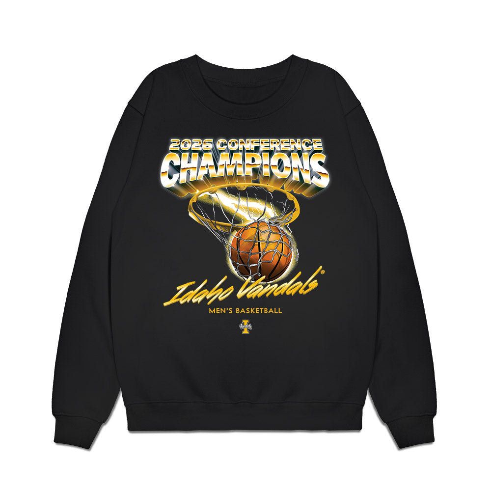 Idaho - NCAA Men's Basketball : Biko Johnson - 2026 Conference Champions Premium Crewneck Sweatshirt-0