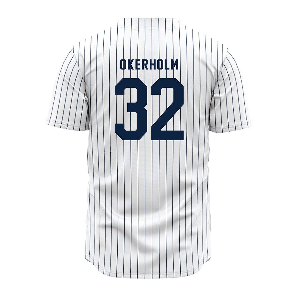 UTSA - NCAA Baseball : Christian Okerholm - Pinstripe Jersey-1