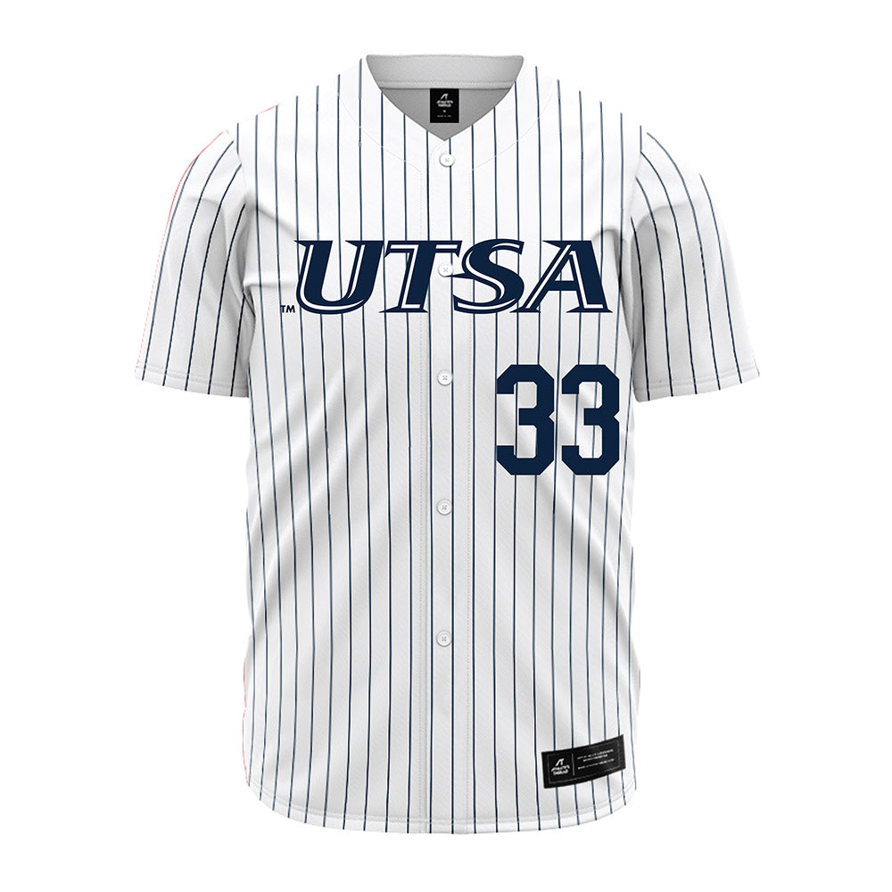 UTSA - NCAA Baseball : Ryan Self - Pinstripe Jersey-0