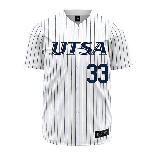 UTSA - NCAA Baseball : Ryan Self - Pinstripe Jersey-0