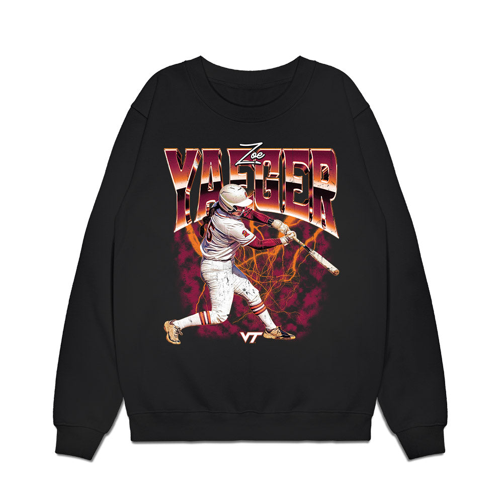 Virginia Tech - NCAA Softball : Zoe Yaeger - Collage Premium Crewneck Sweatshirt-0