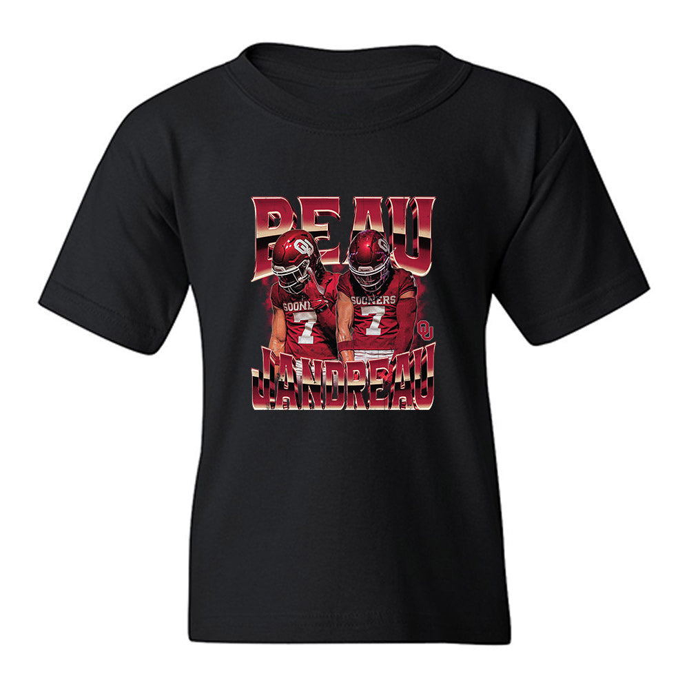Oklahoma - NCAA Football : Beau Jandreau - Collage Youth T-Shirt-0