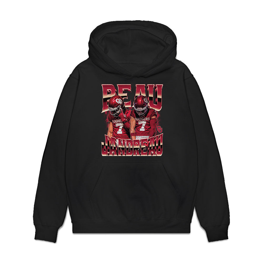 Oklahoma - NCAA Football : Beau Jandreau - Collage Premium Hooded Sweatshirt-0