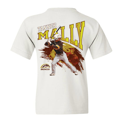 Western Michigan - NCAA Baseball : Tanner Mally - Individual Collage Youth T-Shirt-1