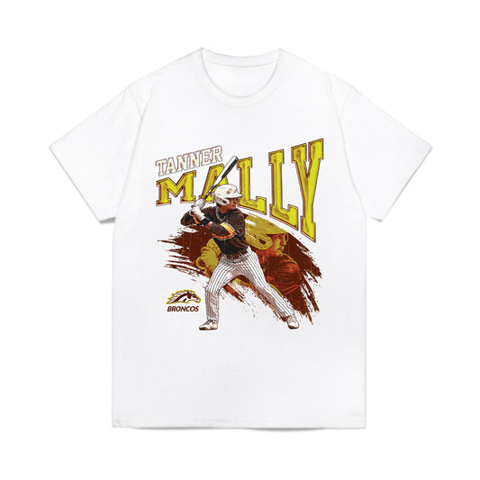 Western Michigan - NCAA Baseball : Tanner Mally - Individual Collage Comfort Colors T-Shirt-0
