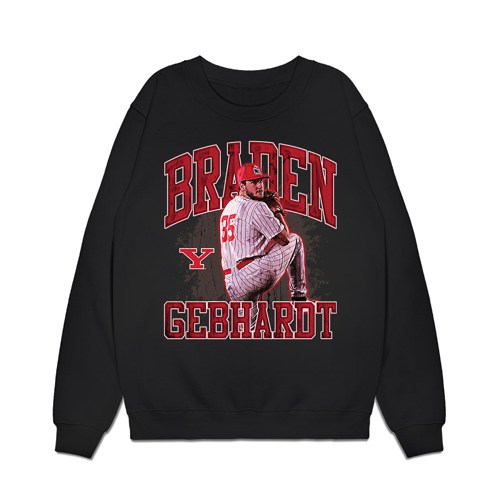Youngstown State - NCAA Baseball : Braden Gebhardt - Collage Premium Crewneck Sweatshirt-0