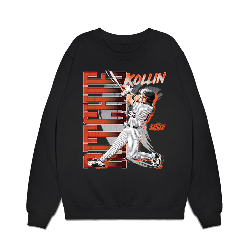 Oklahoma State - NCAA Baseball : Kollin Ritchie - Collage Premium Crewneck Sweatshirt-0
