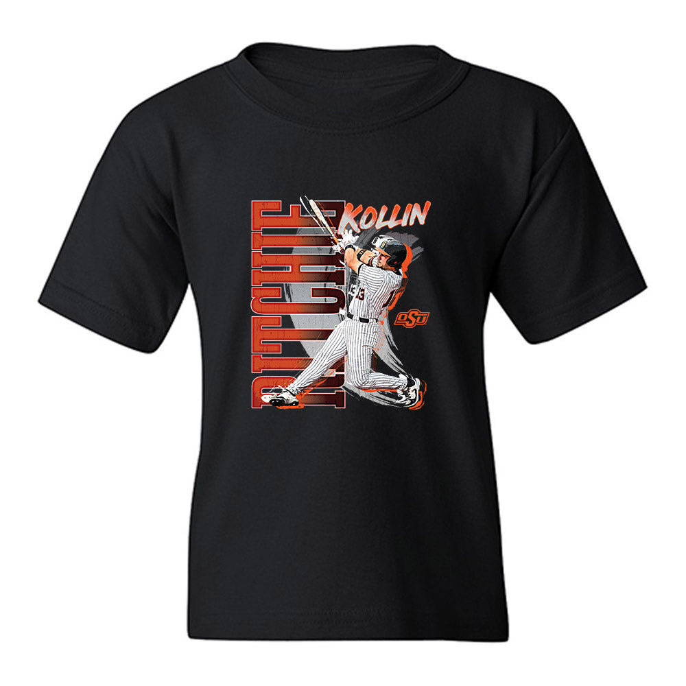 Oklahoma State - NCAA Baseball : Kollin Ritchie - Collage Youth T-Shirt-0