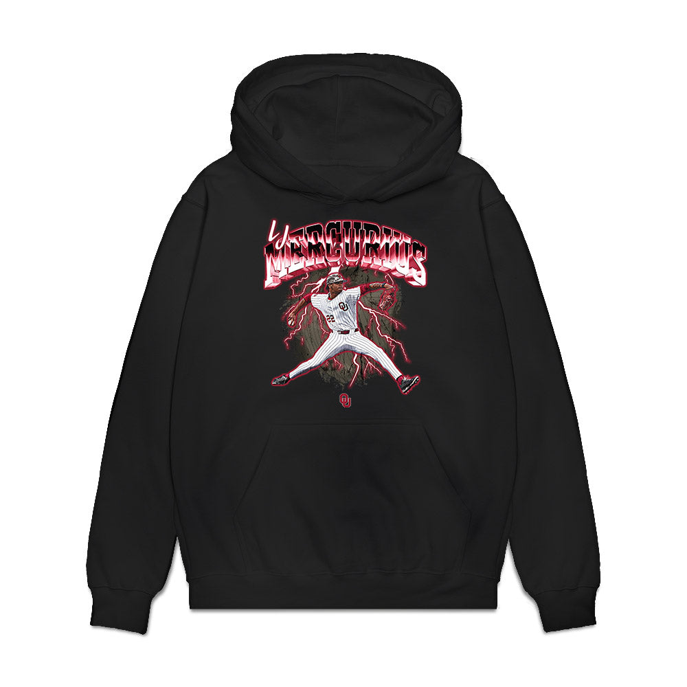 Oklahoma - NCAA Baseball : LJ Mercurius - Premium Hooded Sweatshirt-0