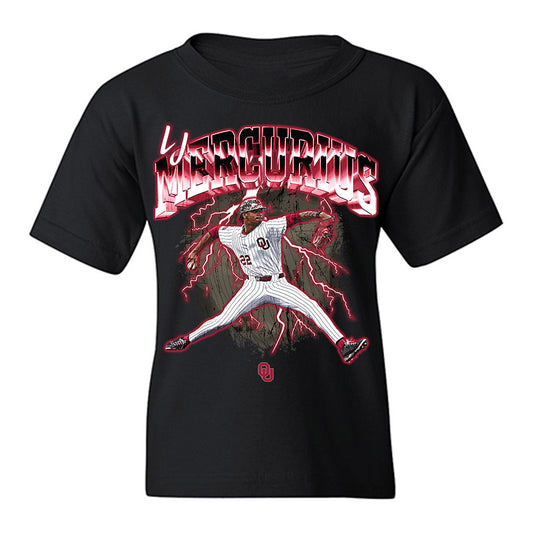 Oklahoma - NCAA Baseball : LJ Mercurius - Youth T-Shirt-0