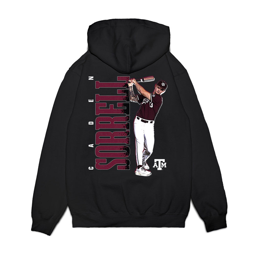 Texas A&M - NCAA Baseball : Caden Sorrell - Collage Premium Hooded Sweatshirt-1