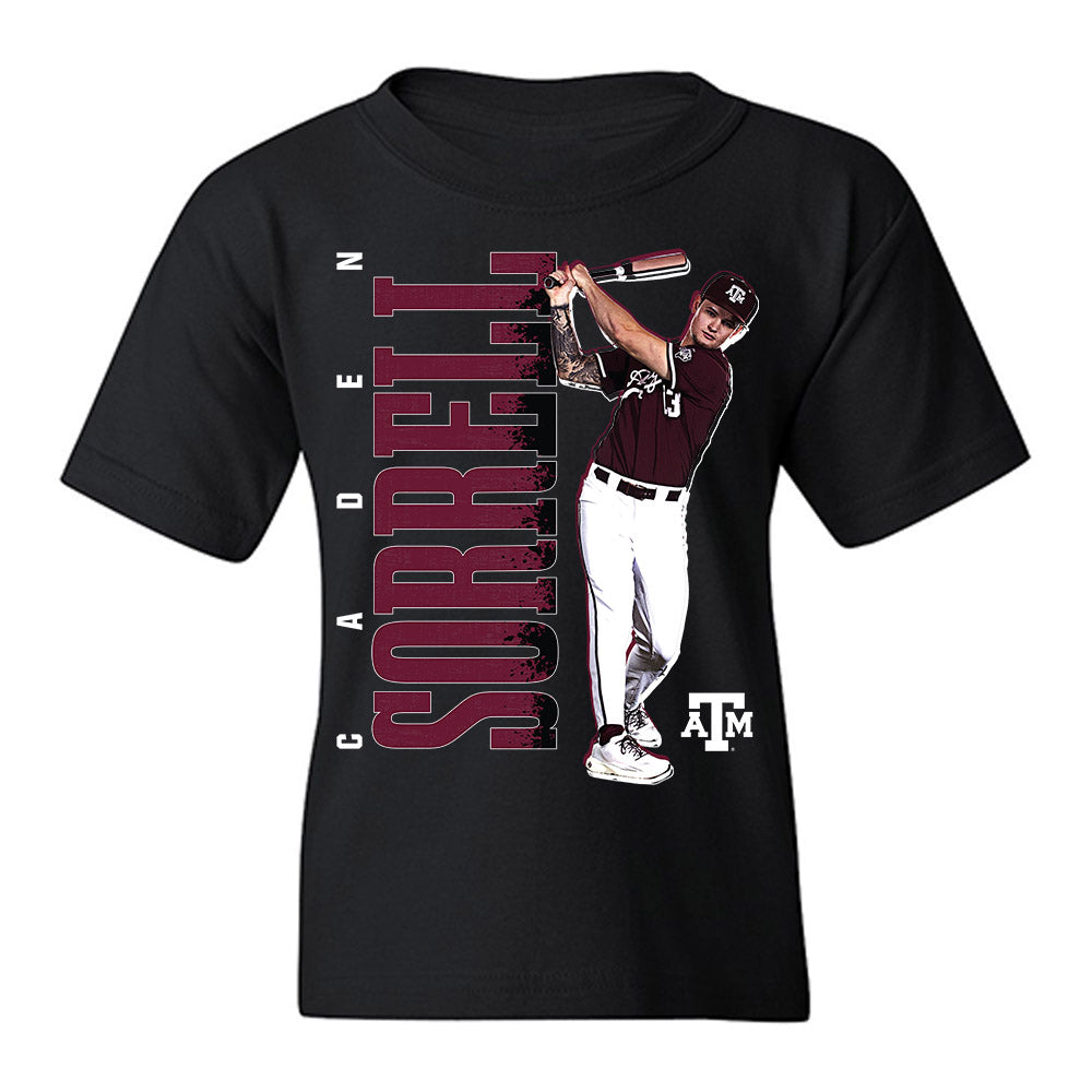 Texas A&M - NCAA Baseball : Caden Sorrell - Youth T-Shirt-0