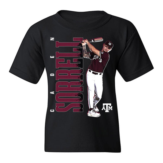 Texas A&M - NCAA Baseball : Caden Sorrell - Youth T-Shirt-0