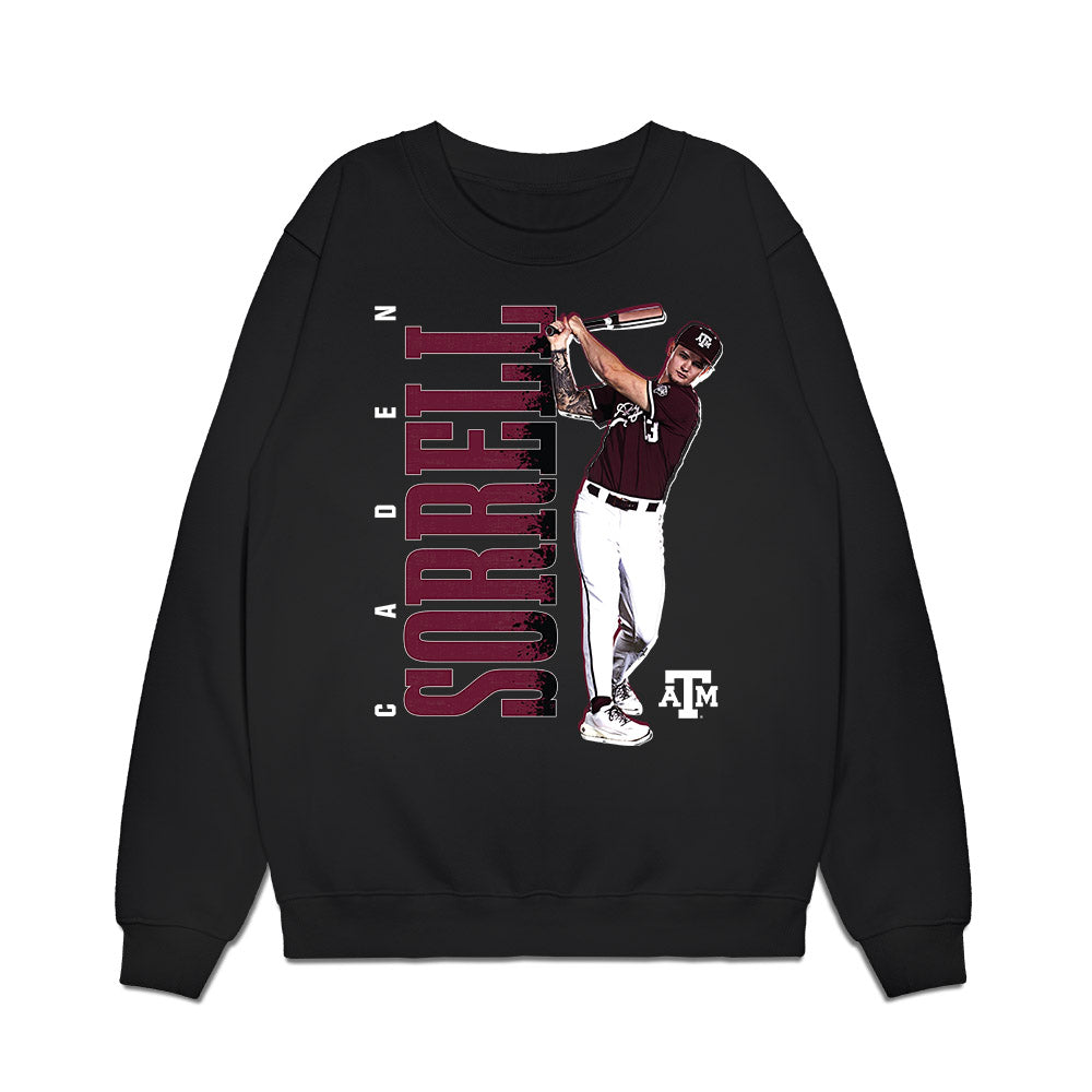 Texas A&M - NCAA Baseball : Caden Sorrell - Premium Crewneck Sweatshirt-0