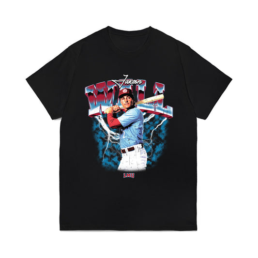 LMU - NCAA Baseball : Jaxson Wall - Collage Comfort Colors T-Shirt-0