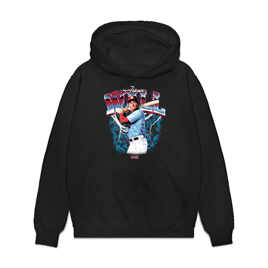 LMU - NCAA Baseball : Jaxson Wall - Collage Premium Hooded Sweatshirt-0
